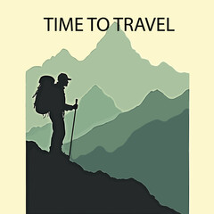 time to travel trekking on mountain