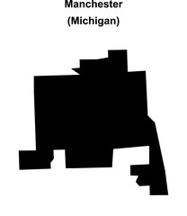 Manchester (Michigan) blank outline map