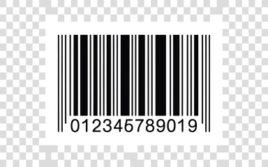 A Standard Black and White Barcode Vector Illustration for Design Projects
