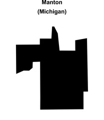 Manton (Michigan) blank outline map