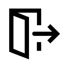 Exit icon door arrow sign out log out logout graphic design element