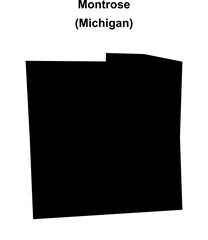 Montrose (Michigan) blank outline map