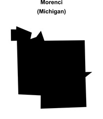 Morenci (Michigan) blank outline map