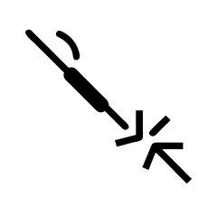 Welding icon black silhouette simple design graphic