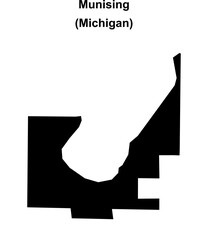 Munising (Michigan) blank outline map