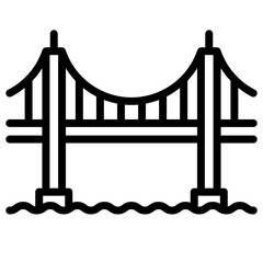 Bridge icon in vector illustration