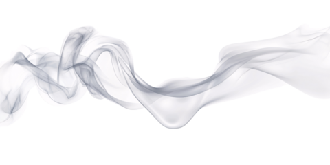 Abstract flowing white smoke on black background, creating elegant curves and ethereal texture Concept of mystery, purity, and smooth transition