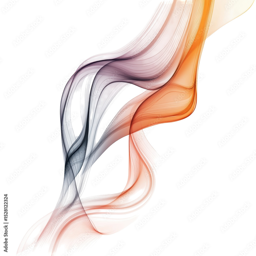 Wall mural abstract wave design in vibrant colors creating flow and motion in contemporary art background