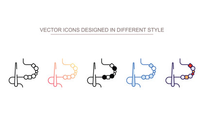 Beads icon design with white background stock illustration