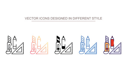 Craft Tool icon design with white background stock illustration