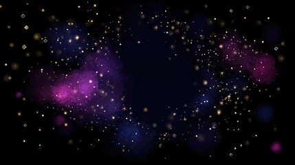 Majestic Cosmic Beauty: An Enchanting Exploration of the Vastness of the Galaxy, Stars, Nebula, and Astronomical Phenomena in a Purple, Gold, and Blue Universe at Night