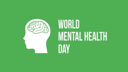 world mental health day video animation concept