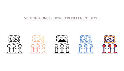 Art Exhibition icon design with white background stock illustration