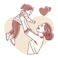 Mother's Day silhouette,