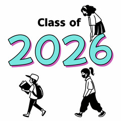 Downloadable Class of 2026Classic Graduation Logo