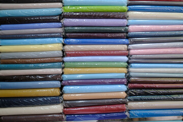 Custom tailoring workshop for men with a large selection of fabrics. Ho Chi Minh city. Vietnam.