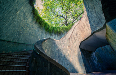 Spiral staircase at Fort Canning Park, Singapore