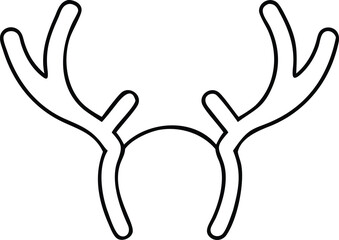 Deer antlers outline icon