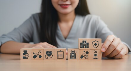 Obraz premium Health insurance and medical care concept