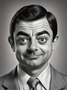 Mr bean pencil drawing art