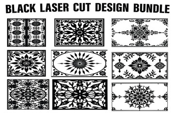 black laser cut design bundle