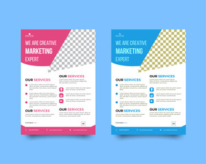 Corporate business flyer template design with layout with flyer in A4 with colorful. High-quality flyer design for businesses. A Corporate Flyer Design public