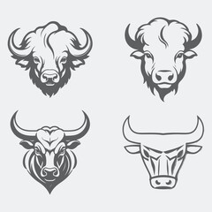 vector illustration of a bull