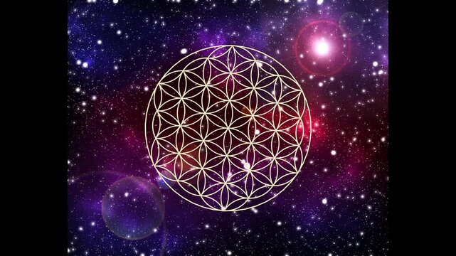 set of twin flame soulmate universe sign on galaxy background. footage VDO clip. 
