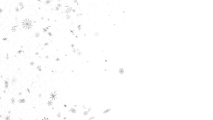 Sparkling Snowfall: Dynamic 3D Illustration of Falling Christmas Snowflakes
