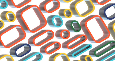 Multicolor abstract background banner of triangles , all the colors of the rainbow