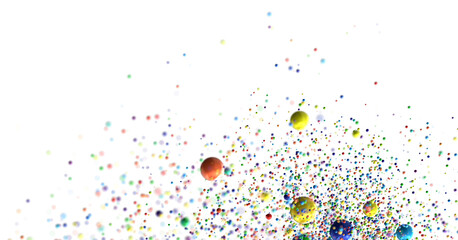 Confetti, paper triangle on the floor, fancy, colorful, celebration party