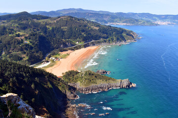 Laga Beach from Mount Ogoño. Urdaibai Reserve.