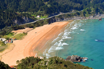 Laga Beach from Mount Ogoño. Urdaibai Reserve.