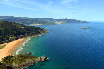 Laga Beach from Mount Ogoño. Urdaibai Reserve.