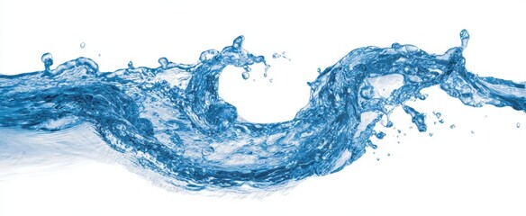 Fototapeta premium The mesmerizing beauty of flowing water captured in a dynamic wave formation.