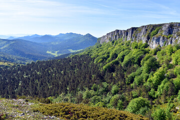 Spring landscape of Valderejo Natural Park, Basque Country, Spain