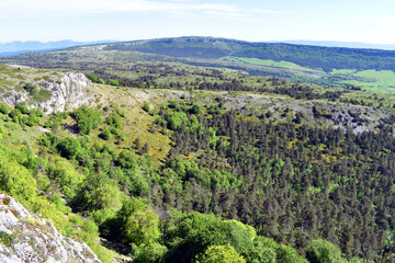 Spring landscape of Valderejo Natural Park, Basque Country, Spain
