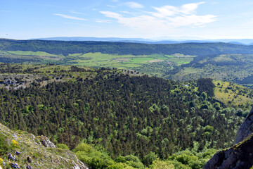 Spring landscape of Valderejo Natural Park, Basque Country, Spain