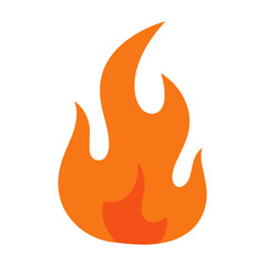 A stylized orange flame illustration, conveying heat and energy.