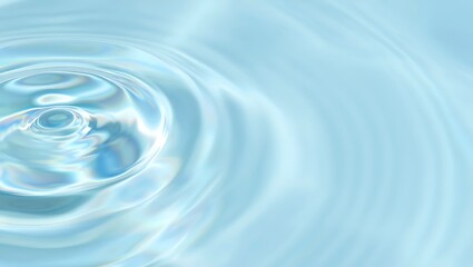 Serene Water Droplet Impact Abstract Ripple Effect Photography