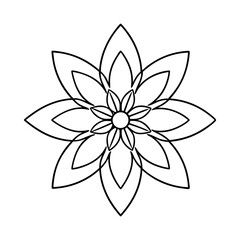 flowers linear icons set vector art silhouette