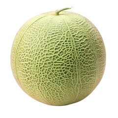 Obraz premium Fresh honeydew melon slice isolated on transparent background 