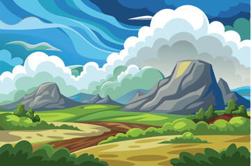 Obraz premium Cloudy landscape