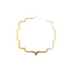Golden Decorative Frame with Unique Shape