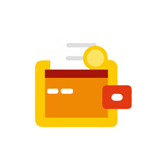 wallet icon colored shape icon