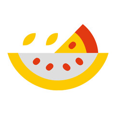watermelon icon colored shape icon