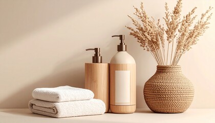 Minimalist Boho Spa Interior with Neutral Decor and Natural Light