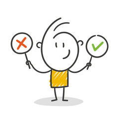 Strichfiguren / Strichm&auml;nnchen: Bewertung, Ampel, Ja und Nein.. (Nr. 860)