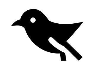 Fototapeta premium Simple Black Silhouette of a Bird