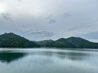 lake and mountains